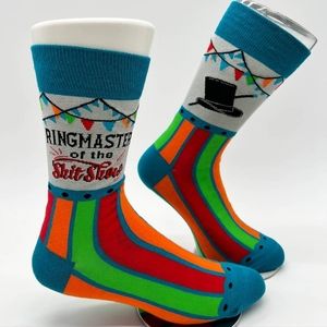 Ringmaster of the shitshow novelty socks